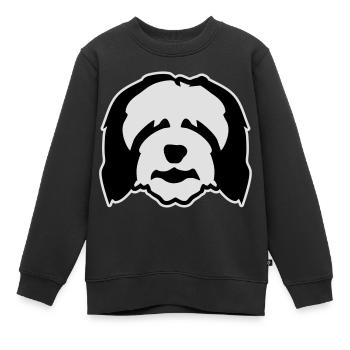 Bearded Collie - Kinder Premium Organic Sweatshirt - Schwarz - Vorne - AI Model Kid Female (0cm)