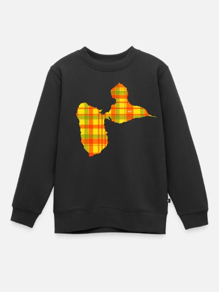Guadeloupe - Sweat Premium enfant bio - noir