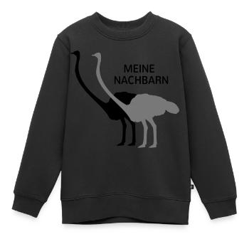 Neugierige Nachbarn Nachbar neugierig lustig - Kinder Premium Organic Sweatshirt - Schwarz - Vorne - AI Model Kid Female (0cm)