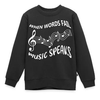 Music - Kinder Premium Organic Sweatshirt - Schwarz - Vorne - AI Model Kid Female (0cm)