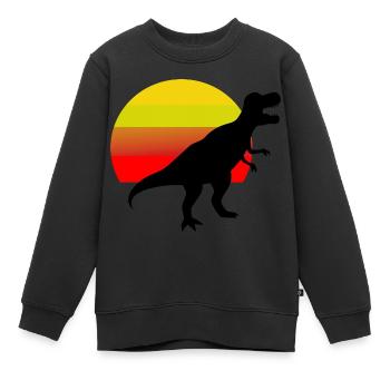 Dinosaurier Dino Kinder - Kinder Premium Organic Sweatshirt - Schwarz - Vorne - AI Model Kid Female (0cm)