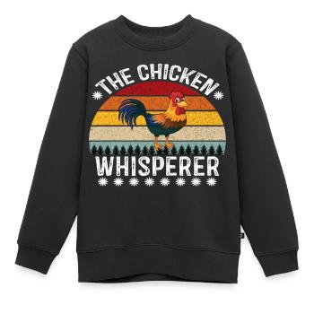 The Chicken Whisperer Chickens lover - Kinder Premium Organic Sweatshirt - Schwarz - Vorne - AI Model Kid Female (0cm)