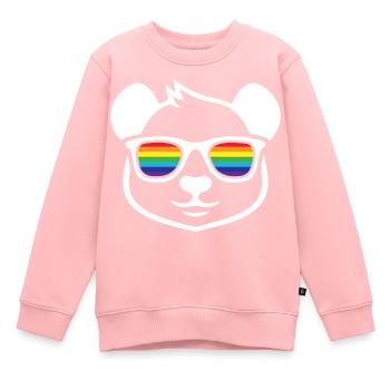 Panda Pride Transgenre LGBT Droits cadeaux - Sweat Premium enfant bio - rose - Devant - AI Model Kid Female (0cm)