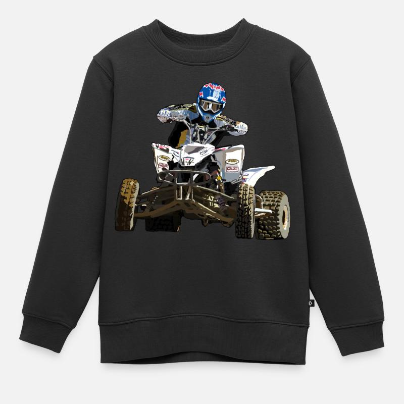 Quad - Kinder Premium Organic Sweatshirt - Schwarz