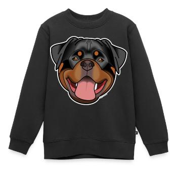 Rottweiler - natur - Kinder Premium Organic Sweatshirt - Schwarz - Vorne - AI Model Kid Female (0cm)
