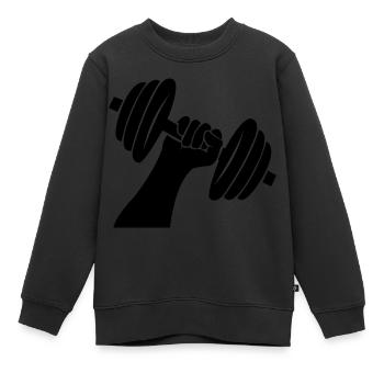Hantel Gewichte - Kinder Premium Organic Sweatshirt - Schwarz - Vorne - AI Model Kid Female (0cm)