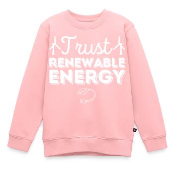 Faites confiance aux énergies renouvelables - Sweat Premium enfant bio - rose - Devant - AI Model Kid Female (0cm)