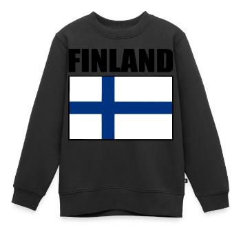 Finnland - Kinder Premium Organic Sweatshirt - Schwarz - Vorne - AI Model Kid Female (0cm)