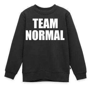 Team normal - Sweat Premium enfant bio - noir - Devant - AI Model Kid Female (0cm)