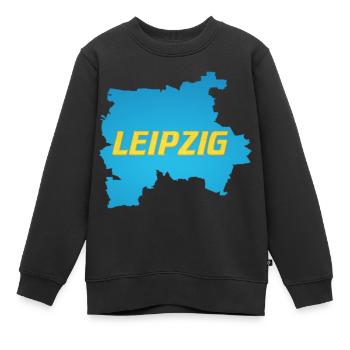 LEIPZIG - Sweat Premium enfant bio - noir - Devant - AI Model Kid Female (0cm)