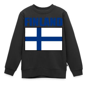 Finnland - Kinder Premium Organic Sweatshirt - Schwarz - Vorne - AI Model Kid Female (0cm)