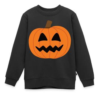 Citrouille - Sweat Premium enfant bio - noir - Devant - AI Model Kid Female (0cm)