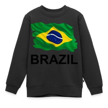 Brasilien - Kinder Premium Organic Sweatshirt - Schwarz - Vorne - AI Model Kid Female (0cm)