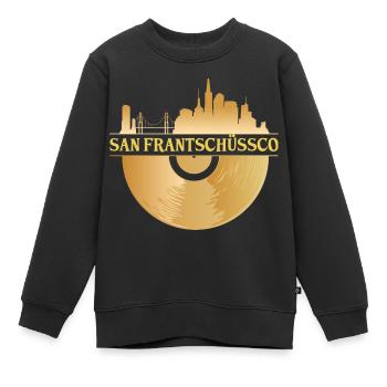 San Frantschüssco San Francisco Geschenk - Kinder Premium Organic Sweatshirt - Schwarz - Vorne - AI Model Kid Female (0cm)