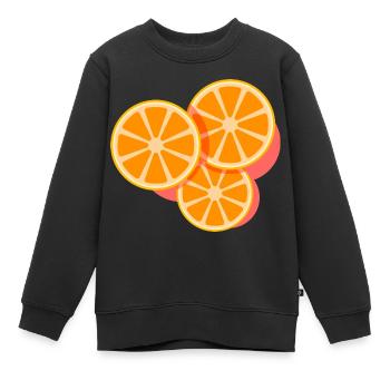 Orangen - Kinder Premium Organic Sweatshirt - Schwarz - Vorne - AI Model Kid Female (0cm)