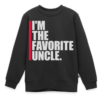 im the favorite uncle - Kinder Premium Organic Sweatshirt - Schwarz - Vorne - AI Model Kid Female (0cm)