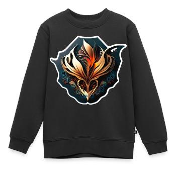 Autocollant - « Étincelle » - Sweat Premium enfant bio - noir - Devant - AI Model Kid Female (0cm)