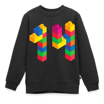 Joli bâtiment de bloc cadeau 14e anniversaire 14 ans - Sweat Premium enfant bio - noir - Devant - AI Model Kid Female (0cm)