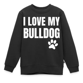 Dog Hund - Kinder Premium Organic Sweatshirt - Schwarz - Vorne - AI Model Kid Female (0cm)