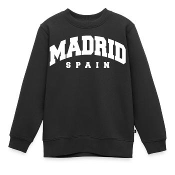 madrid - Kinder Premium Organic Sweatshirt - Schwarz - Vorne - AI Model Kid Female (0cm)