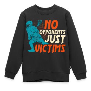 Pas d’adversaires, juste des victimes de la balle du joueur de crosse - Sweat Premium enfant bio - noir - Devant - AI Model Kid Female (0cm)