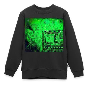 Afghanischer Traum - Kinder Premium Organic Sweatshirt - Schwarz - Vorne - AI Model Kid Female (0cm)