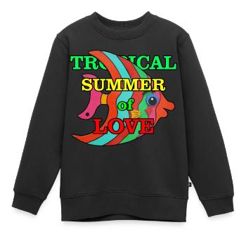 Barsch - Kinder Premium Organic Sweatshirt - Schwarz - Vorne - AI Model Kid Female (0cm)