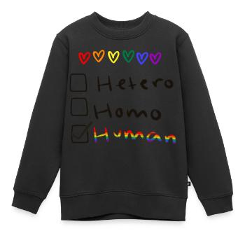 Equality - Kids Premium Organic Sweatshirt - black - Front - AI Model Kid Female (0cm)