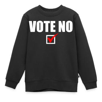 Vote no - Kinder Premium Organic Sweatshirt - Schwarz - Vorne - AI Model Kid Female (0cm)