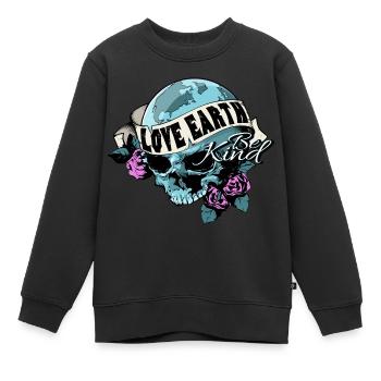 Mutter Erde - Kinder Premium Organic Sweatshirt - Schwarz - Vorne - AI Model Kid Female (0cm)