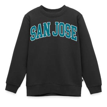 San Jose blue white - Kinder Premium Organic Sweatshirt - Schwarz - Vorne - AI Model Kid Female (0cm)