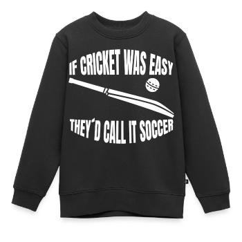 Cricket Cricket Équipe de cricket Équipe de cricket - Sweat Premium enfant bio - noir - Devant - AI Model Kid Female (0cm)
