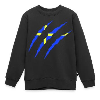 krallen sweden - Kinder Premium Organic Sweatshirt - Schwarz - Vorne - AI Model Kid Female (0cm)