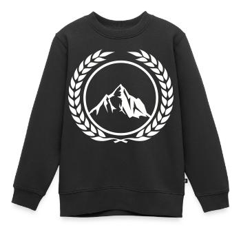 berge kranz - Kinder Premium Organic Sweatshirt - Schwarz - Vorne - AI Model Kid Female (0cm)