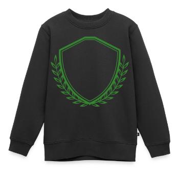wappen crest emblem - Kinder Premium Organic Sweatshirt - Schwarz - Vorne - AI Model Kid Female (0cm)