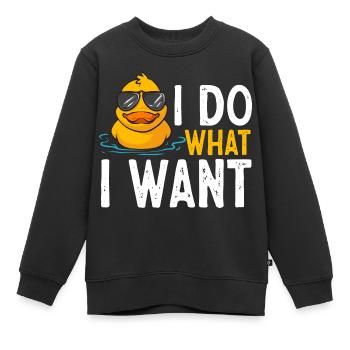 Quietscheentchen Quietscheente Gummiente - Kinder Premium Organic Sweatshirt - Schwarz - Vorne - AI Model Kid Female (0cm)
