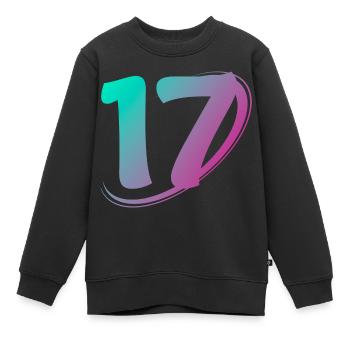 Nummer 17 mehrfarbig - Kinder Premium Organic Sweatshirt - Schwarz - Vorne - AI Model Kid Female (0cm)