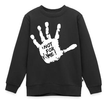 Black Modern Handprint - Kids Premium Organic Sweatshirt - black - Front - AI Model Kid Female (0cm)