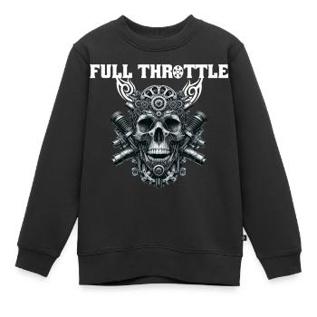 Vollgas - Plein gaz - Sweat Premium enfant bio - noir - Devant - AI Model Kid Female (0cm)