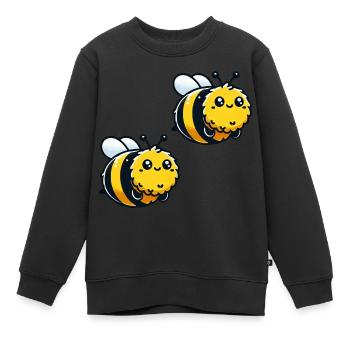 hummel biene 2 - Kinder Premium Organic Sweatshirt - Schwarz - Vorne - AI Model Kid Female (0cm)
