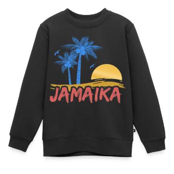 Plage Jamaïque Jamaïque - Sweat Premium enfant bio - noir - Devant - AI Model Kid Female (0cm)