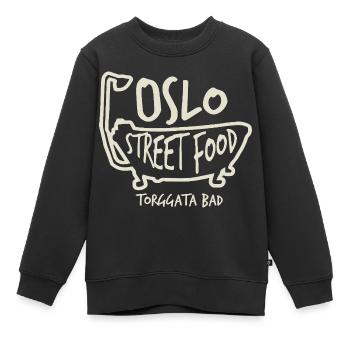 Oslo Street Food - Kinder Premium Organic Sweatshirt - Schwarz - Vorne - AI Model Kid Female (0cm)