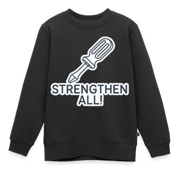 RENFORCEZ TOUT - Sweat Premium enfant bio - noir - Devant - AI Model Kid Female (0cm)