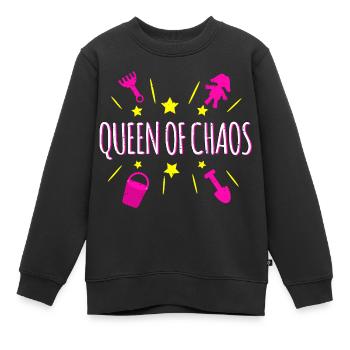 Queen of Chaos - Kinder Premium Organic Sweatshirt - Schwarz - Vorne - AI Model Kid Female (0cm)
