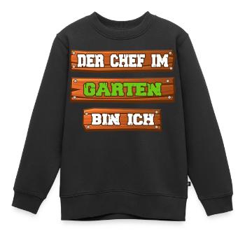 Jardin Jardin Manager Jardin Règles Jardin Jardin - Sweat Premium enfant bio - noir - Devant - AI Model Kid Female (0cm)
