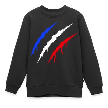 krallen frankreich - Kinder Premium Organic Sweatshirt - Schwarz - Vorne - AI Model Kid Female (0cm)