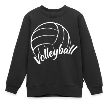 Volley-ball - Sweat Premium enfant bio - noir - Devant - AI Model Kid Female (0cm)