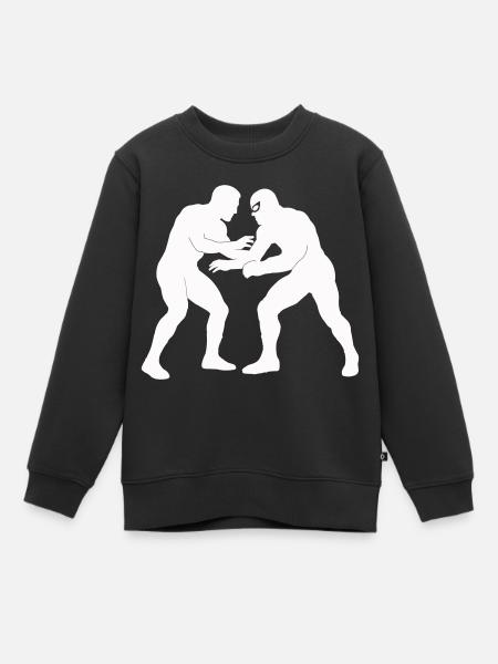 Lutte - Sweat Premium enfant bio - noir