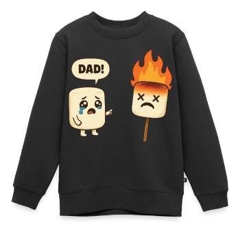 Kawaii Marshmallow Lagerfeuer Foodie - Kinder Premium Organic Sweatshirt - Schwarz - Vorne - AI Model Kid Female (0cm)