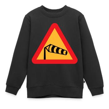 Vent de chaussette Symbole - Sweat Premium enfant bio - noir - Devant - AI Model Kid Female (0cm)